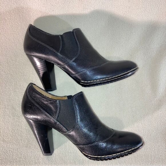 Sofft Carleigh Shootie Women's 9.5M Black Leather Almond Toe Mid Block Bootie - Picture 6 of 9